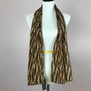 Echo Design 100% Silk Scarf Feathers Print Design